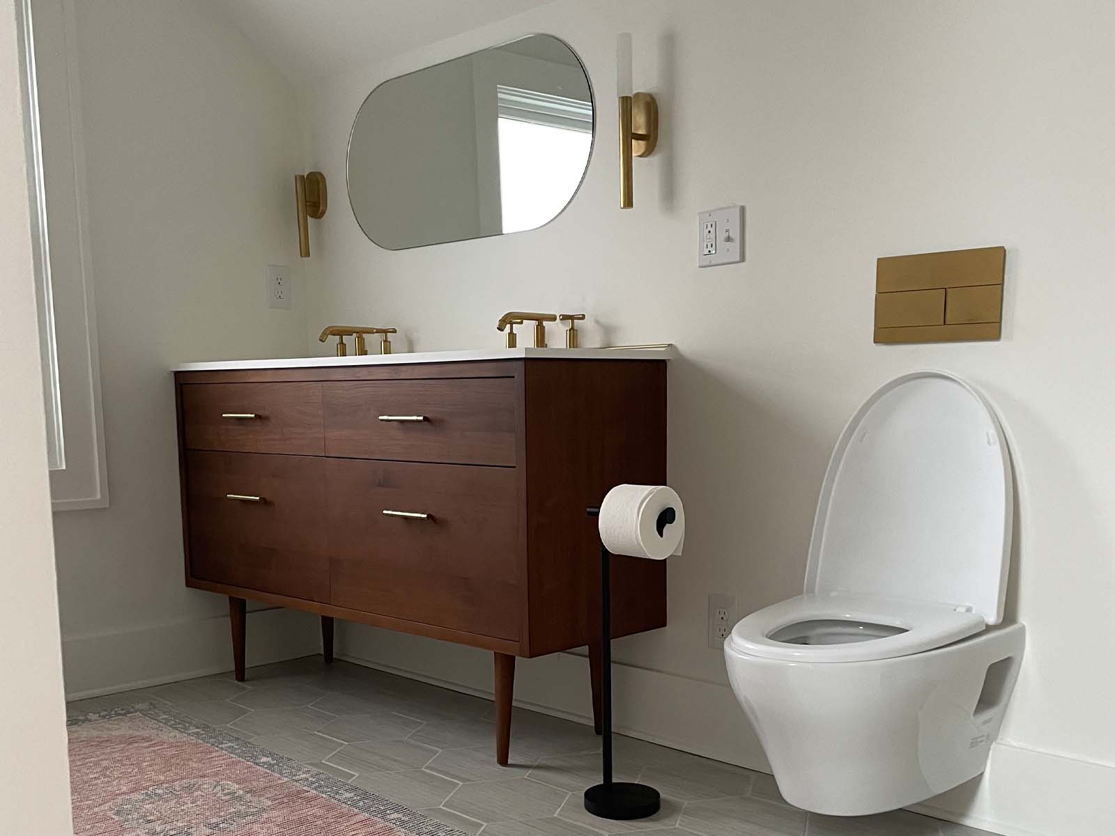 Midcentury modern bathroom